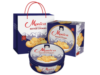 Bánh quy bơ Monica hộp thiếc 380g
